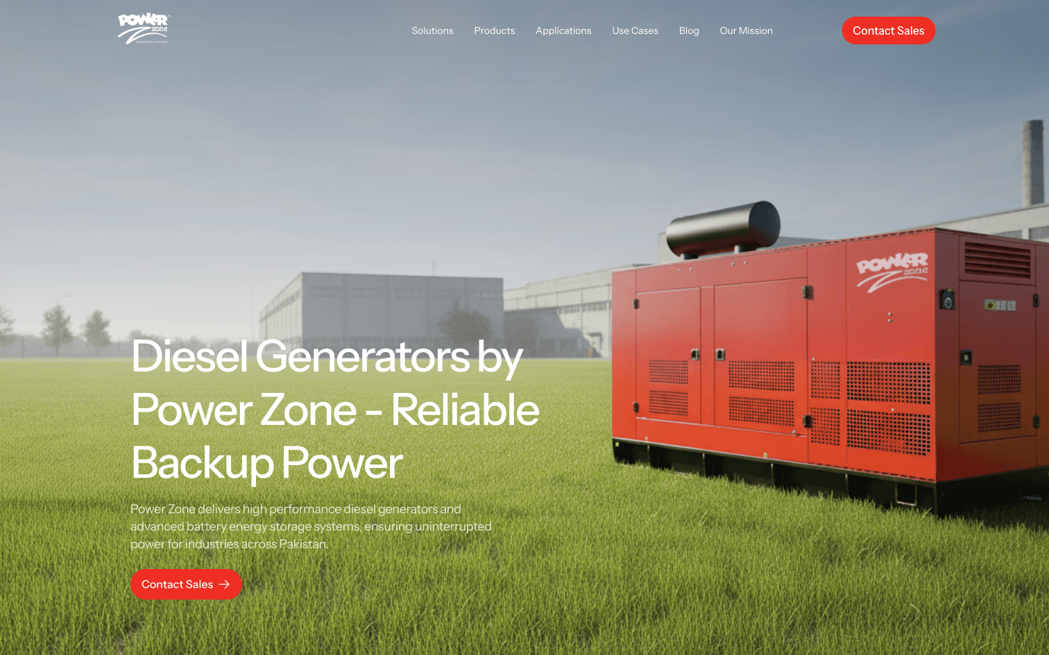 Power Zone diesel generator hero